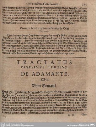 Tractatus Vigesimus Tertius. Vom Demant.