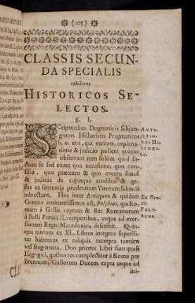 105-190, Classis Secunda Specialis