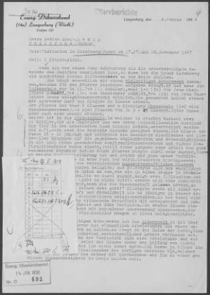 Kirchberg/Jagst mit Hornberg: Visitationsbericht mit Pfarrbericht 1957