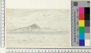 Blick vom Meer auf die Insel Capri