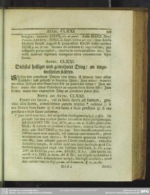 Artic. CLXXI. Diebstal heiliger und geweiheter Ding, an ungeweiheten stätten