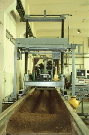 Radiometrische Bodenfeuchtemessung, kleine Münchner Bodenrinne