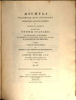 Aeschyli Tragoediae quae supersunt deperditarum fabularum fragmenta, 4