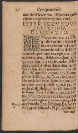 Liber Secundus Rhetoricae.