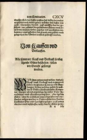 Von Kauffen und Verkauffen.