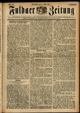 Ausgabe vom Mittwoch, den 06. Mai 1891.