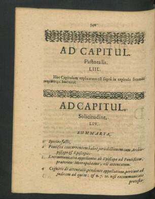 Ad Capitul. Pastoralis. LIII. , LIV.