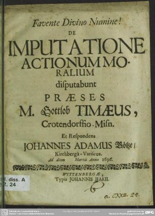 De imputatione actionum moralium