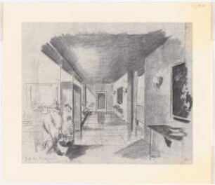 Wohnhaus, Berlin-Grunewald (Haus Thiele/Bartelmeier). Umbau Umbau: Innenraum: Galerie. Perspektivische Ansicht