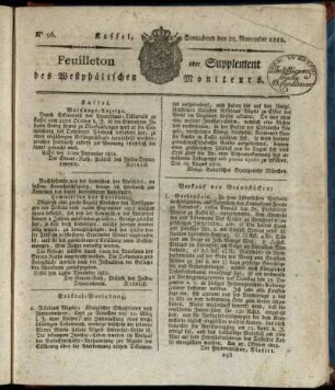 No. 96, Sonnabend den 28. November 1812