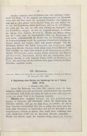III. Zeitraum