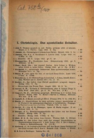 Antiquarischer Katalog der C. H. Beck'schen Buchhandlung in Nördlingen. 140. 1878