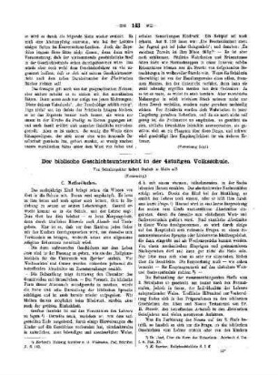 Der biblische Geschichtsunterricht in der 4stufigen Volksschule : (Fortsetzung)