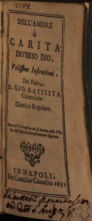 Dell'Amore inverso Dio