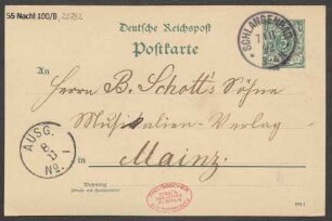 Brief an B. Schott's Söhne : 06.11.1892