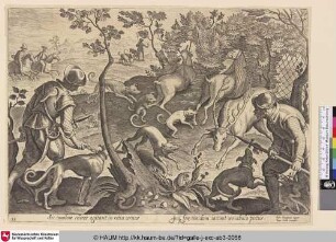 [Hirschjagd mit Fallen und Netzen; Deer hunt with nets and snares]