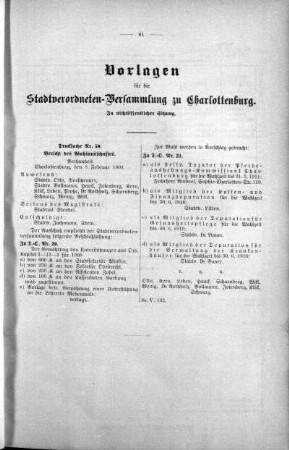 In nicht öffendlicher Sitzung (50), 10. Februar 1909