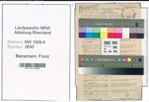 Entnazifizierung Franz Bienemann , geb. 29.08.1911 (Postarbeiter)