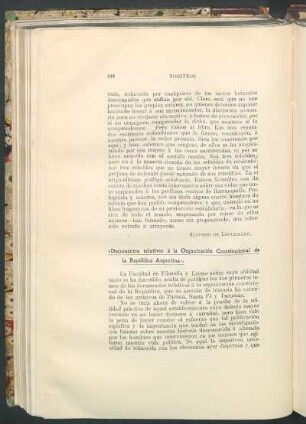 "Documentos relativos á la Organización Constitucional de la República Argentina"