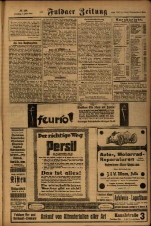 Zweite Ausgabe vom Sonntag, den 01. Juli 1923.