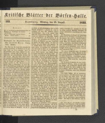 113. 27. August 1832