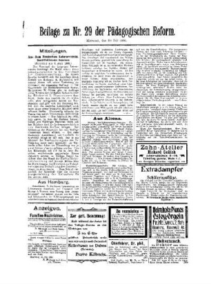 Aus Altona : Beilage zu Nr. 29 der Pädagogischen Reform