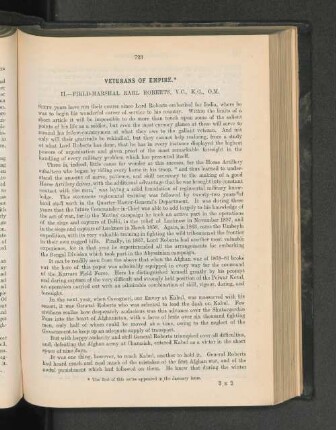 Veterans of Empire. II.-Field Marshall Earl Roberts, V.C., K.G., O.M.