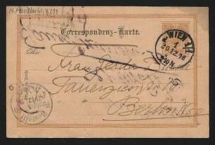 Postkarte an Gerda Busoni : 20.12.1896