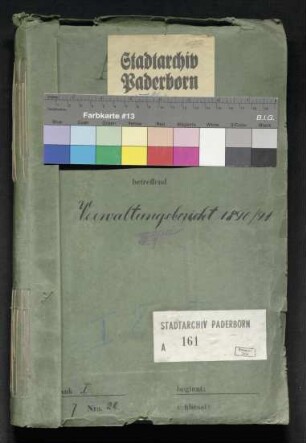 Verwaltungsbericht für 1890/91