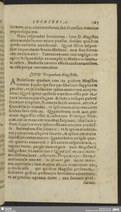CCVII. De quodam Magistello