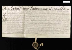 Christian Reinhardt zu Stuttgart verkauft dem Kloster Steinheim 1/4 eines Hofs zu Steinheim für 800 fl.