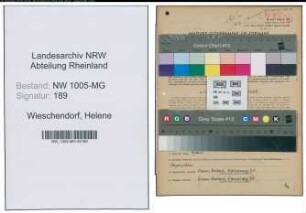 Entnazifizierung Helene Wieschendorf , geb. 10.01.1908 (Hausangestellte)