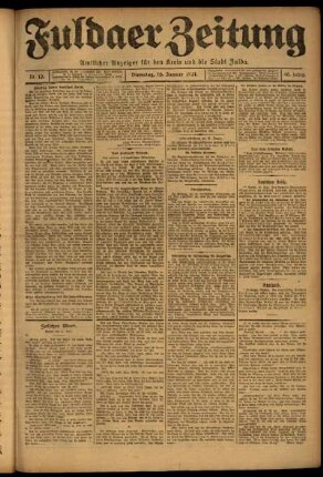 Ausgabe vom Dienstag, den 18. Januar 1921.