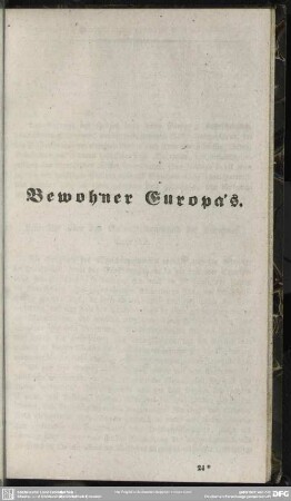 Bewohner Europa's