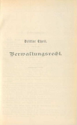 Dritter Theil. Verwaltungsrecht.