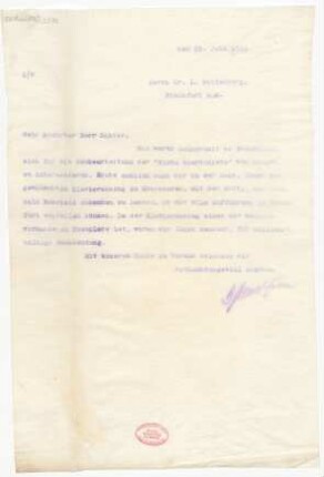 Brief an Ludwig Rottenberg : 28.07.1915