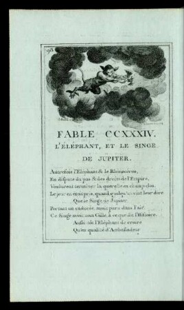 Fable CCXXXIV. L'Éléphant, Et Le Singe De Jupiter.