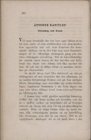 Åttonde Kapitlet. Vetenskap och Konst.