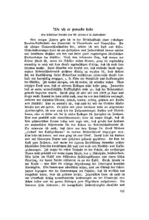 Wie ich es gemacht habe