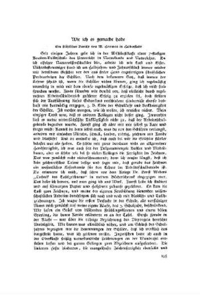 Wie ich es gemacht habe