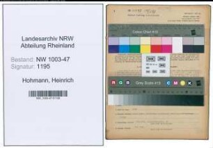 Entnazifizierung Heinrich Hohmann , geb. 25.09.1902 (Montageleiter)
