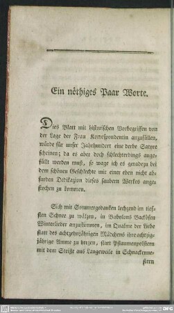 Ein nöthiges Paar Worte
