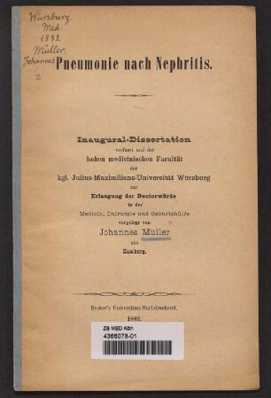 Pneumonie nach Nephritis