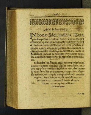 Ad §. In bonae fidei. 30. [u. a.]