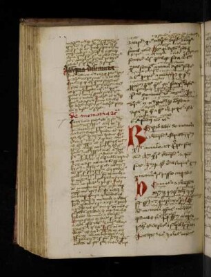 De memoria et reminiscentia dicendum est postquam dictum est quod sit sensus et in quomodo scentire[sic] fit …