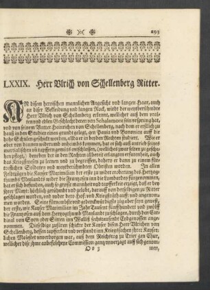 LXXIX. Herr Ulrich von Schellenberg Ritter