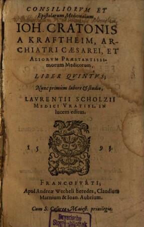 Consiliorum et epistolarum medicinalium liber ..., 5