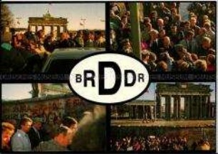 Postkarte zur Öffnung der Berliner Mauer
