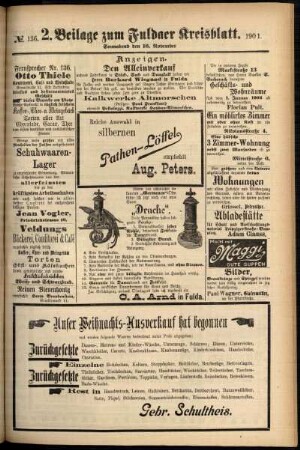 Dritte Ausgabe vom Samstag, den 16. November 1901.