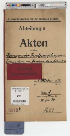Uebungen der Besatzungstruppen: Einquartierung, Beschwerden, Schäden